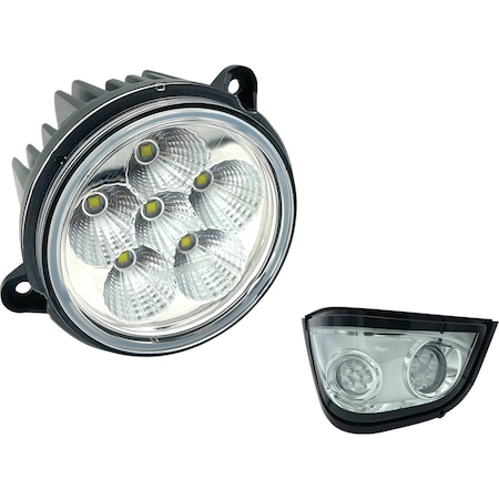 Tiger Lights 12V LED Round Headlight 1.5 Amps, 20 Watts, Flood Off-Road Light; TL8630